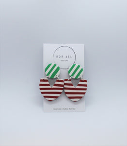 Christmassy Christmas - Stripey Sweetie Dangles - Red
