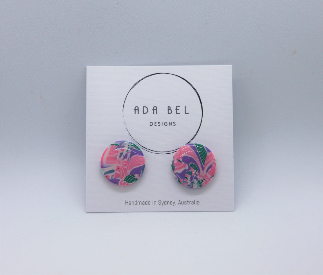 Pastel Garden - Round Stud Resin