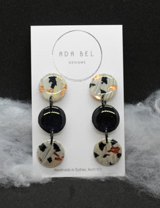 Halloween - Terrazzo RESIN - Trio Drop Dangle No.2