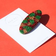 Load image into Gallery viewer, Christmas Glitterati - Oval Hairclip
